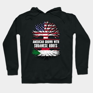 American Grown with Sudanese Roots USA Flag Hoodie